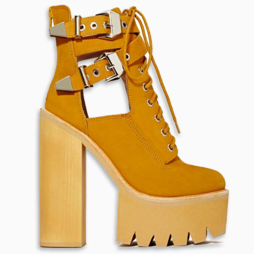 NIB Jeffrey Campbell Adner, Wheat Platform Boots